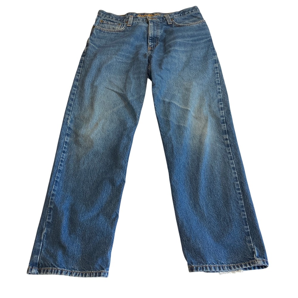 Eddie Bauer Classic Fit Jeans Mens 35x32 (Fit 33x3) Stonewash Blue Denim